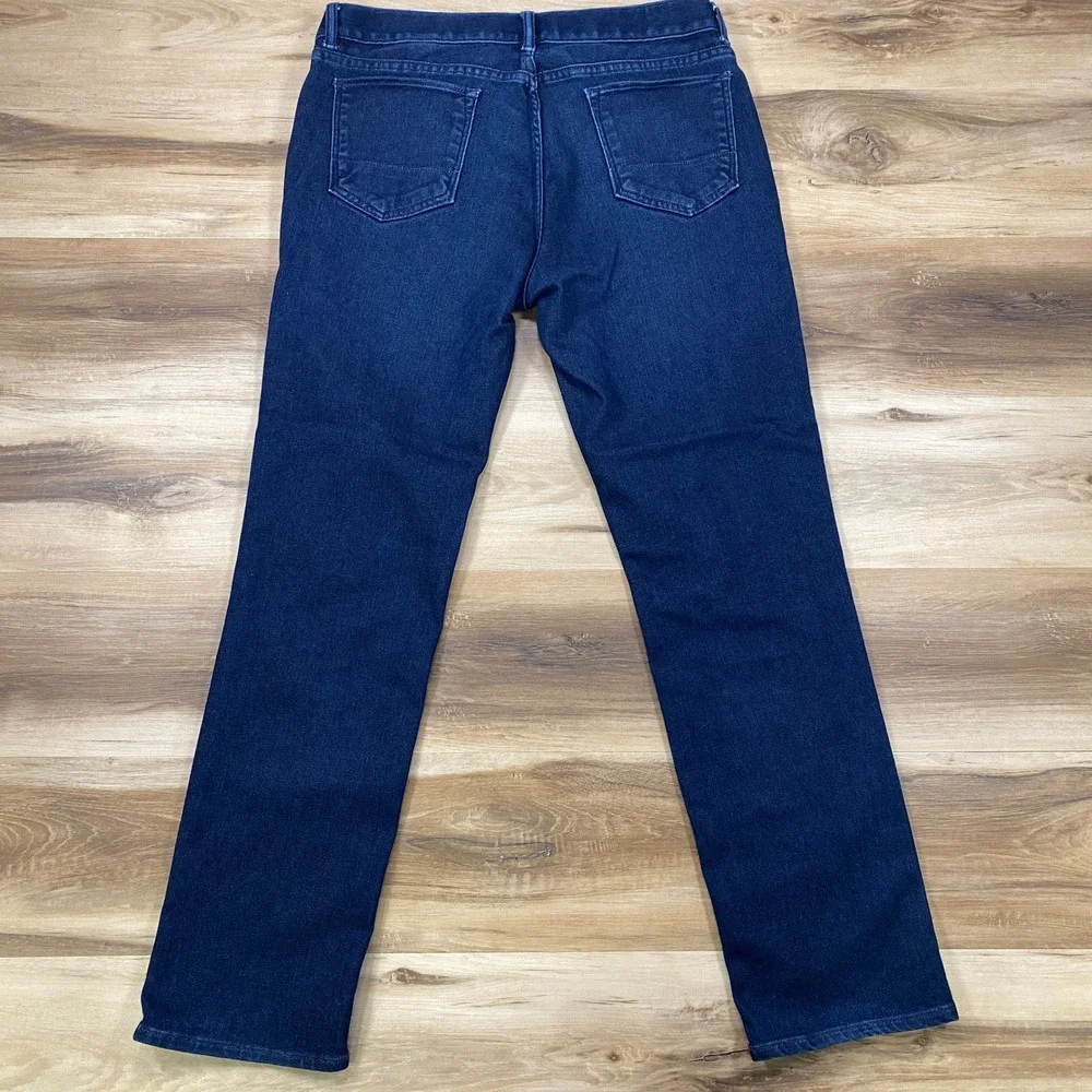Banana Republic Traveler Jeans Mens 34x32 Slim Cotton Stretch Indigo Dark Wash